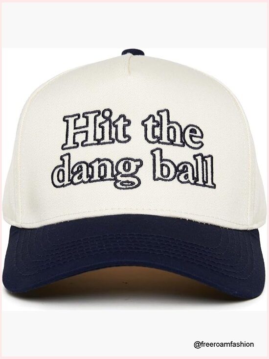 Adjustable Snapback Hat - Structured Fit, Curved Brim, Retro Two-Tone Cap